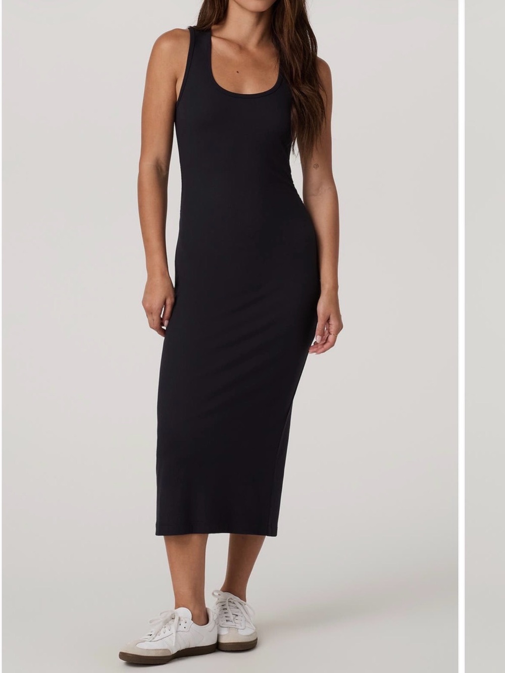 Sleeveless Black Maxi Dress - (Women's)